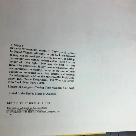 Vintage 1955 HENRY'S WONDERFUL MODEL T 1908-1927 book - Picture 6 of 10